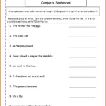 Writing Complete Sentences Worksheet 2nd Grade Worksheet Resume