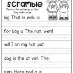 Writing Complete Sentences Worksheets 1st Grade Worksheeta