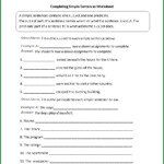 Writing Complete Sentences Worksheets 6th Grade Uncategorized