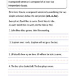 Writing Compound Sentences Worksheet Part 1 Complex Sentences