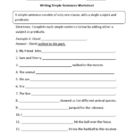 Writing Simple Sentences Worksheet Simple Sentences Worksheet Simple