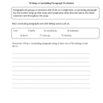 Writing Worksheets Paragraph Writing Worksheets