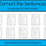 10 Correct The Sentences Printable Worksheets In PDF File 1st Grade 2nd