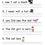 10 Sentence Writing Worksheets For Kindergarten Coo Worksheets
