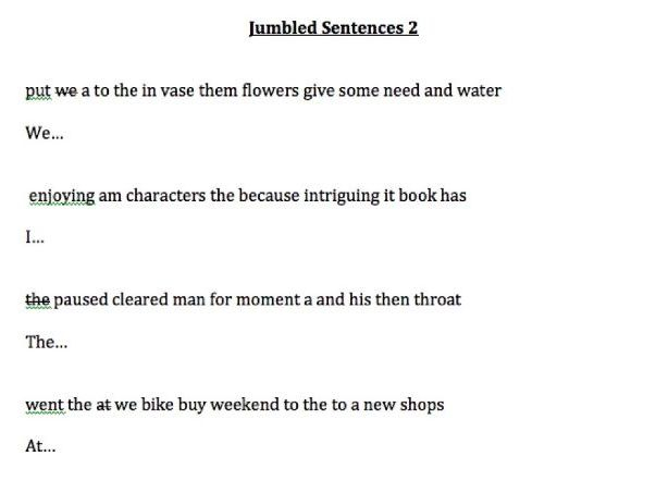11 Plus Jumbled Sentences 3x Worksheets Teaching Resources