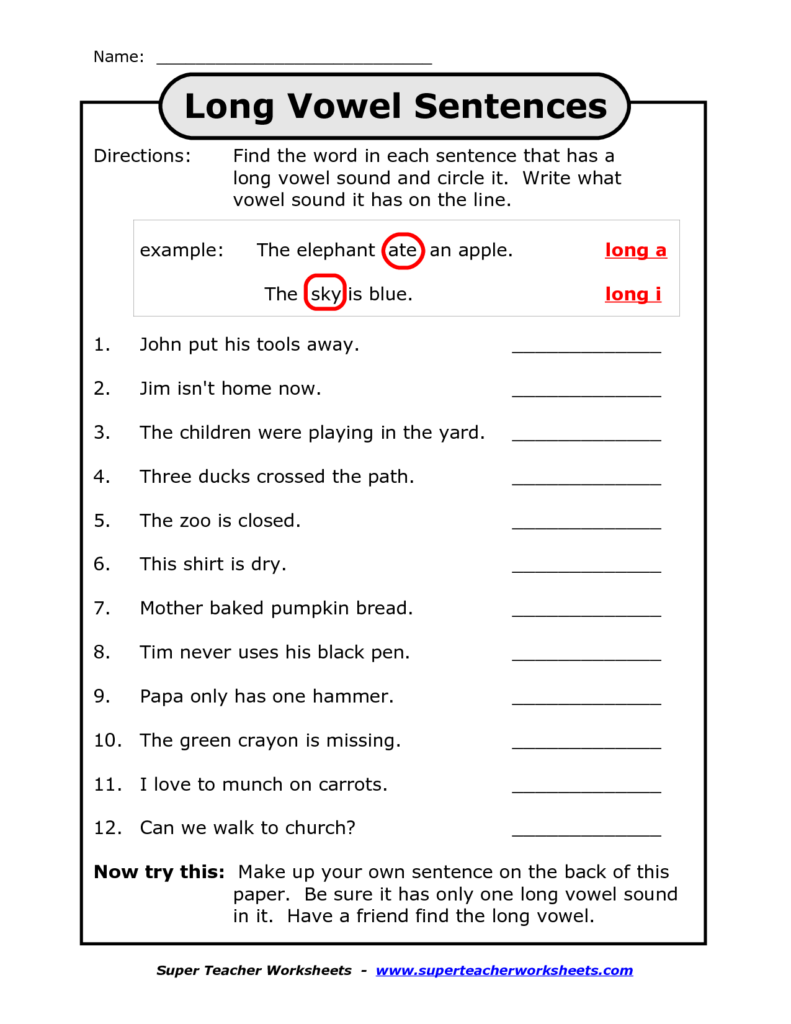 13 Two Vowel Words Worksheets Worksheeto