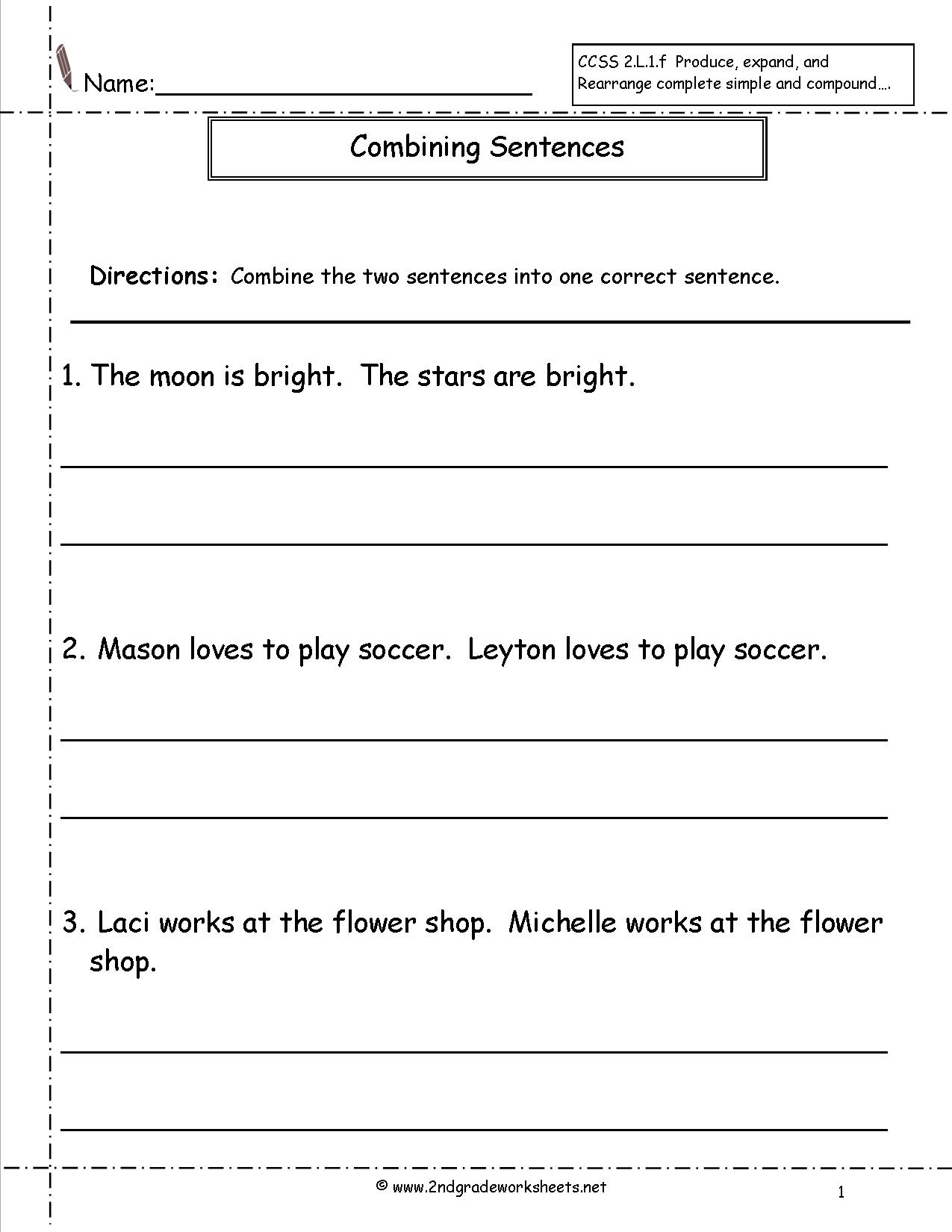 14 Writing Simple Sentences Worksheets Worksheeto