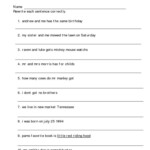 15 Best Images Of 2nd Grade Sentence Correction Worksheets Second