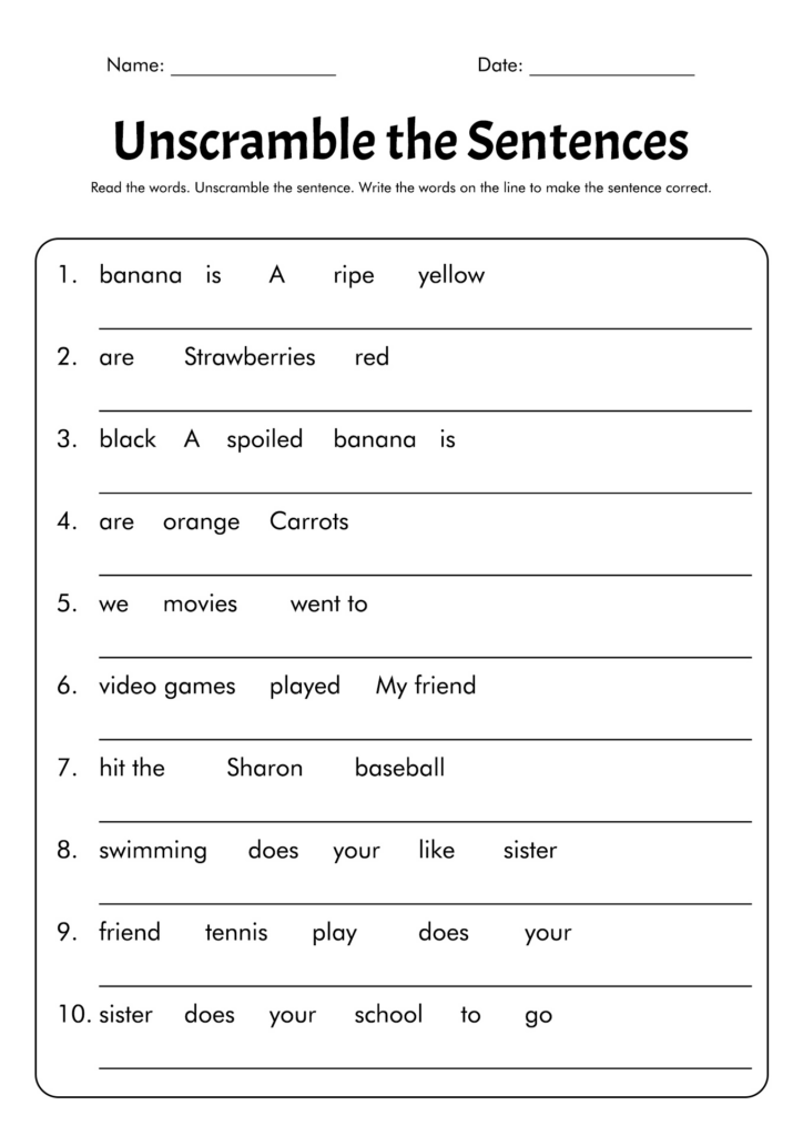 17 Simple Sentence Worksheets 6th Grade Worksheeto