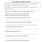 30 Misplaced And Dangling Modifiers Worksheet