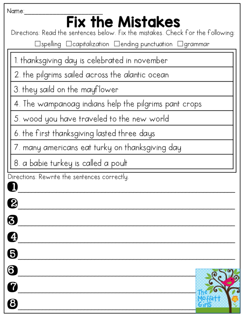 33 4th Grade Grammar Correction Worksheets That You Can Learn