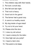 3rd Grade Unit 1 1 Spelling Dictation Sentences 1 The Children Clap