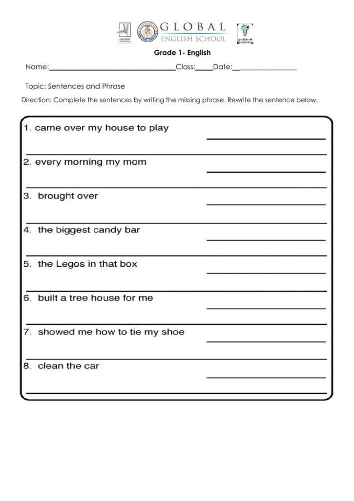 5th Grade Sentence Structure Worksheets With Answer Key Pdf Kiddo 