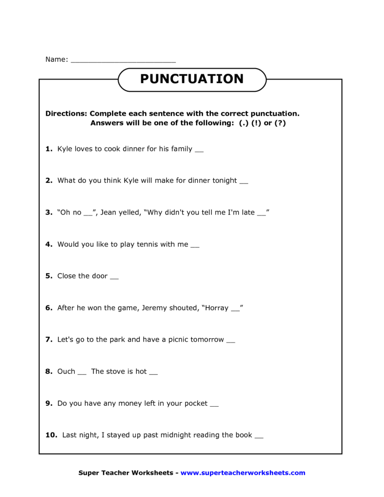 9 Printable Grammar Worksheets Sentences Worksheeto