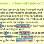 A Subject verb Agreement Peculiarity Of Inverted Sentences