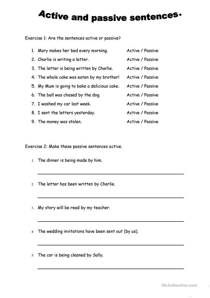 Active And Passive Voice Exercises For Class 7 V rias Classes