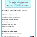 Active To Passive Interactive Worksheet Active And Passive Voice