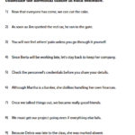 Adverbial Clause Worksheet Adverbial Phrases Clause Participial Phrases