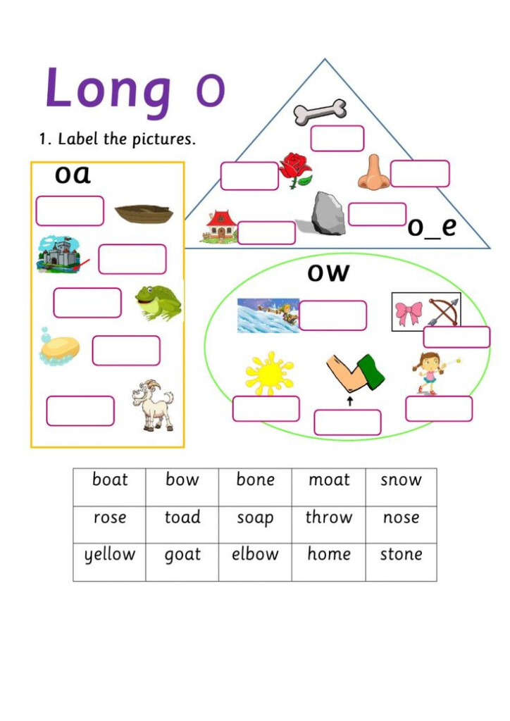 Alternative Spellings Of oa Sound Online Activity For GRADES 1 AND 2 