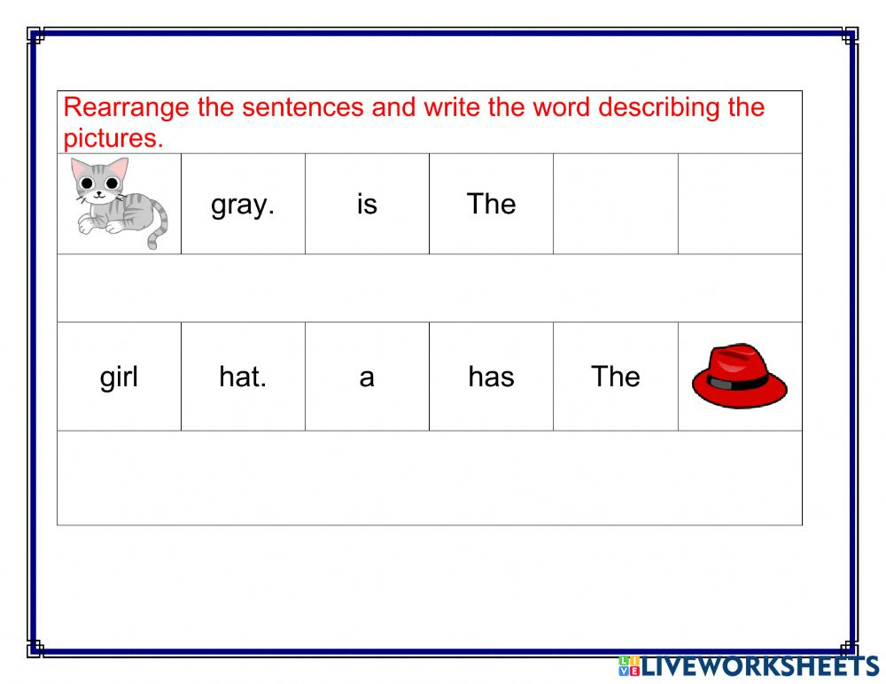 Browse Printable 1st Grade Complete Sentence Worksheets Education Com