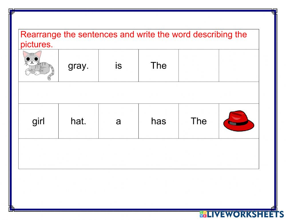 Browse Printable 1st Grade Complete Sentence Worksheets Education Com 