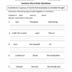 Build A Sentence Worksheets 99Worksheets