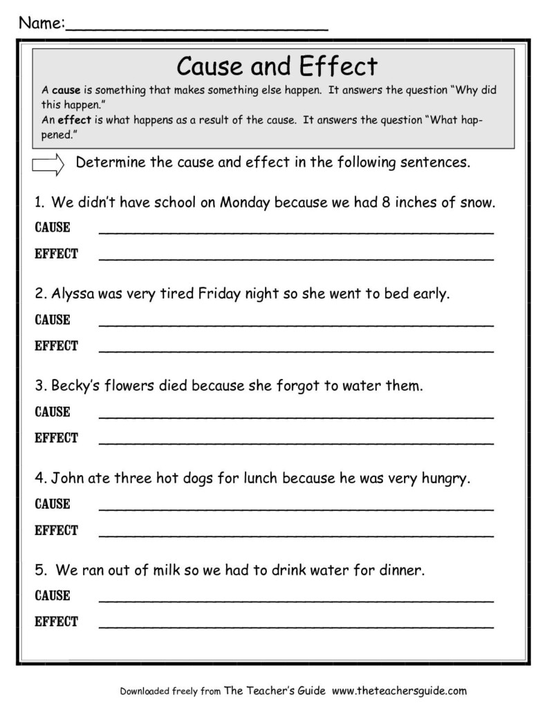 Cause And Effect Worksheet Google Search Cause And Effect 