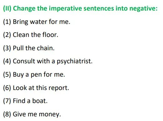 Change A Positive Sentence To A Negative Sentence Word Usage Worksheet 