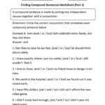 Circling Compound Sentences Worksheet Part 1 Simple And Compound