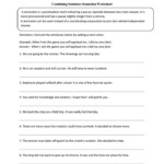 Combining Sentences Semicolon Worksheets Punctuation Worksheets