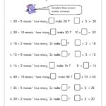 Complete Division Number Sentences Division Maths Worksheets For Year