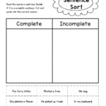 Complete Sentences Online Exercise For Grade 1