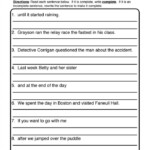 Complete Sentences Worksheets 99Worksheets