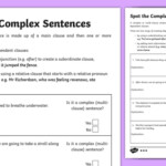 Complex Sentence KS2 What Is A Complex Sentence