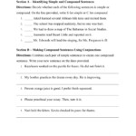 Compound And Complex Sentences Worksheet