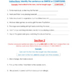 Compound Sentences Activity Worksheet
