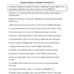 Compound Sentences Worksheets Circling Compound Sentences Worksheet