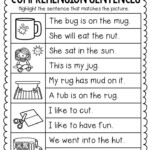 Cvc Sentences To Read Worksheets Free Www Kindergarten Reading