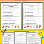 CVC Sentences With Read Match Worksheets Literacy Learn