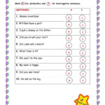 Declarative And Interrogative Sentences Worksheet For GRADE 3