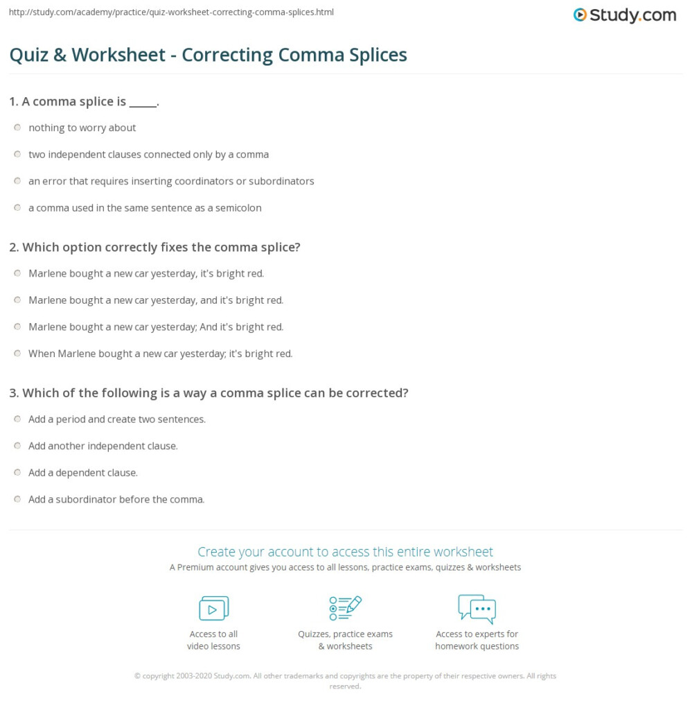 Download Ebook Comma Splice Worksheet PDF Vcon duhs edu pk