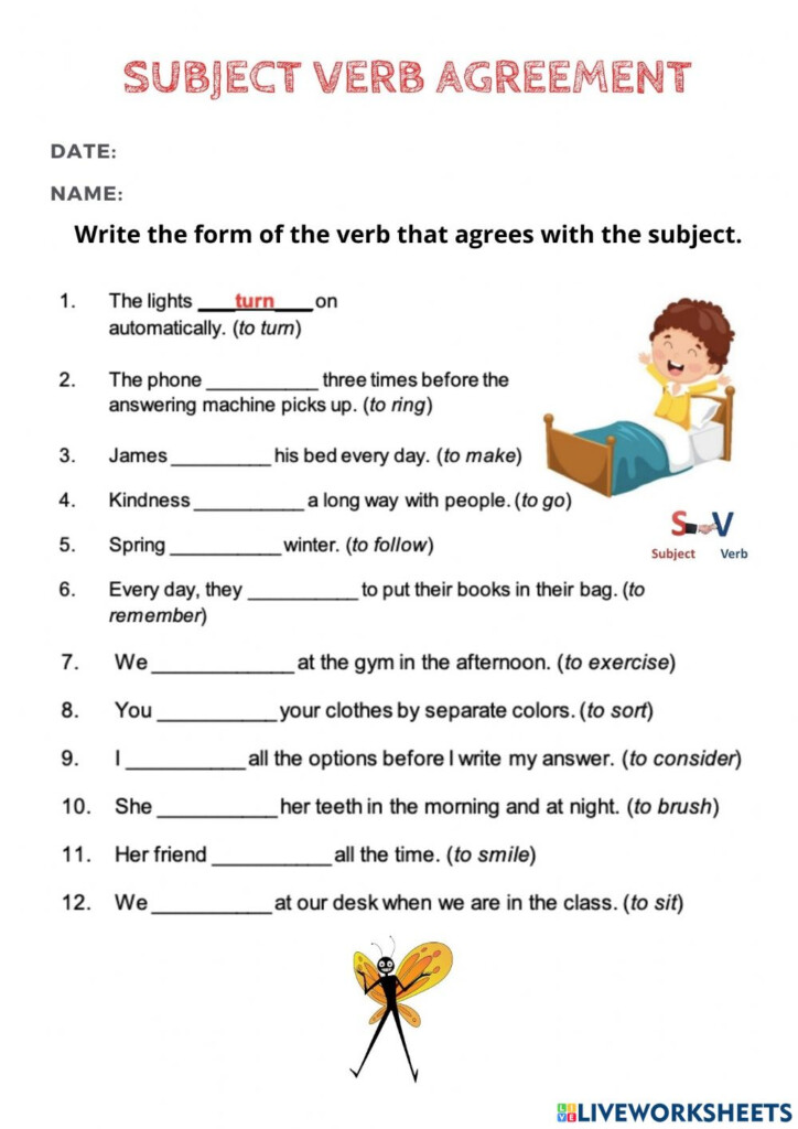 Ejercicio De L3 Subject Verb Agreement