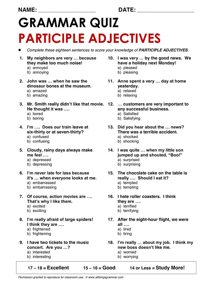 Englisch Grammatik Partizip Adjektive Www allthingsgrammar partizip 