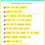 English Grammar Jumbled Sentences Exercises Marian Morgan s English