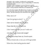 English Worksheets Classifying Sentences Activity