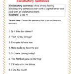 Exclamatory Sentence Worksheet