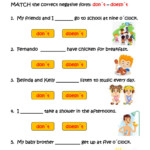 Ficha De Present Simple Negative Para Grade 2