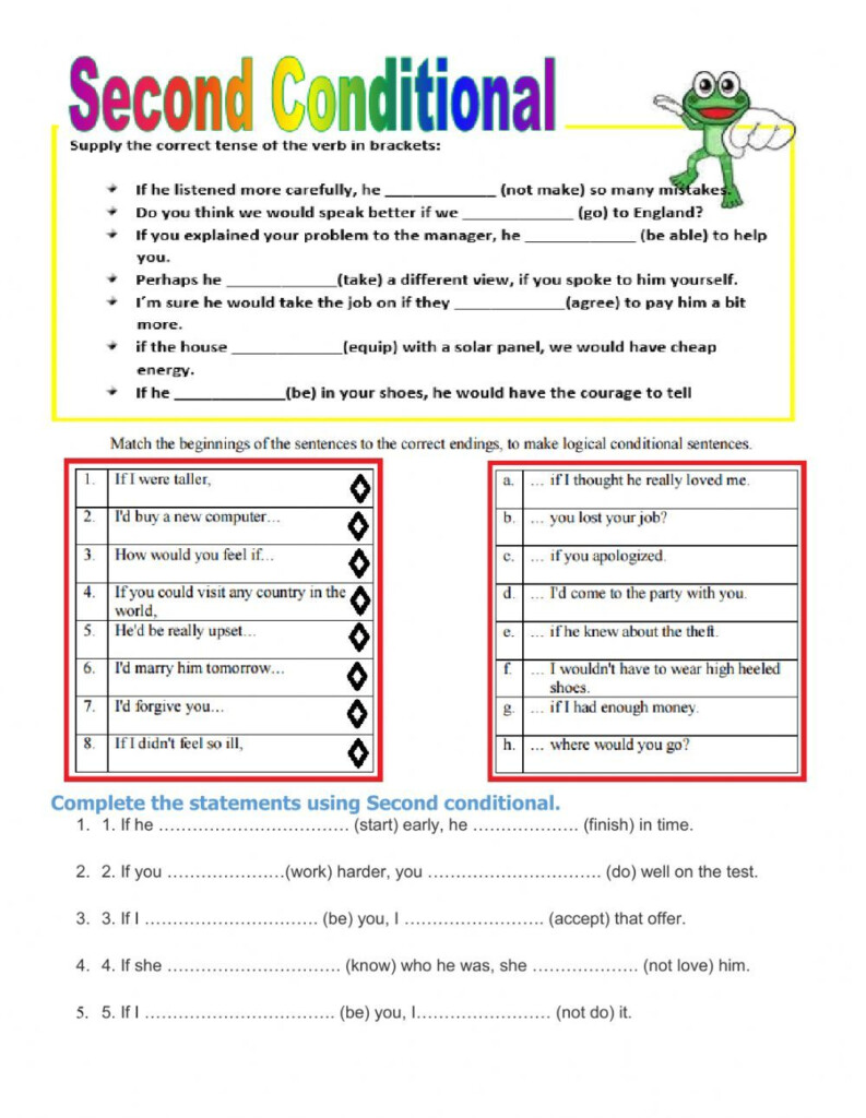 First Vs Second Conditional Exercises Pdf Kurttable