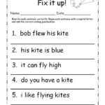 Fixing Sentences Worksheets March Fix It Up Sentences In 2020 First