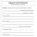 Free Printable Subject Predicate Worksheets 2Nd Grade Free Printable